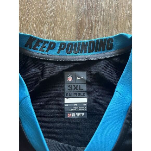 Nike Carolina Panthers Mens Black Size 3XL Matt Corral On Field Jersey - Picture 4 of 5